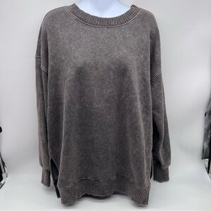 SO Unisex Gray w/ Beige Undertones Long Sleeve Sweater-Size S